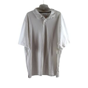 Amazon Essentials White Men's Polo Shirt Short Sleeve Pullover Collared XXL 018